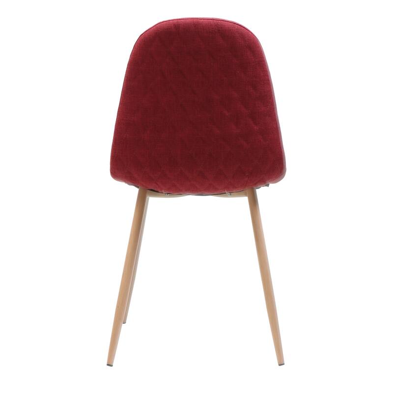 Fabric Dining Chair Set of 2 Round Back Accent Chairs Arc Lounge Chair