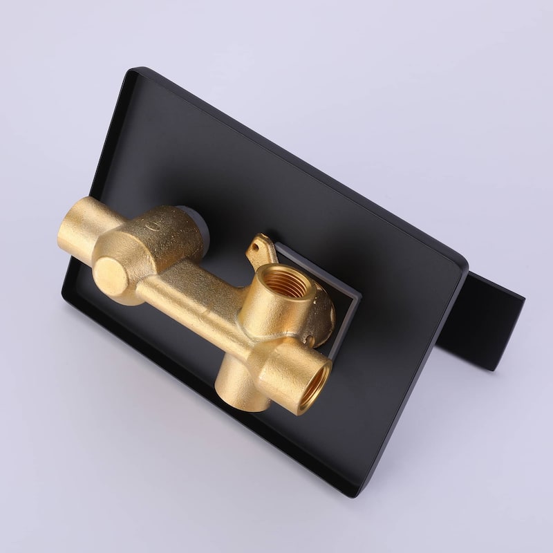 Wall Mounted Tub Faucets With Hand Shower Single Handle Bathtub Faucets Modern Bathroom Tub Fillers With Valve
