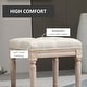 preview thumbnail 12 of 14, HOMCOM 15.75" Vintage Ottoman, Tufted Foot Stool with Upholstered Seat, Rustic Wood Legs for Bedroom, Living Room