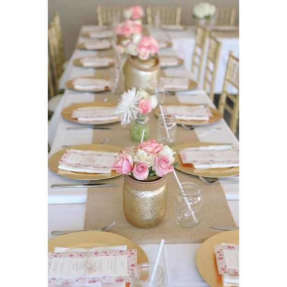 Burlap Table Runner: 60x12