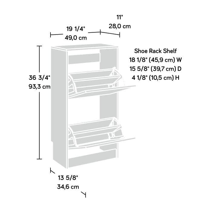 Shoe Storage Cabinet White 3a