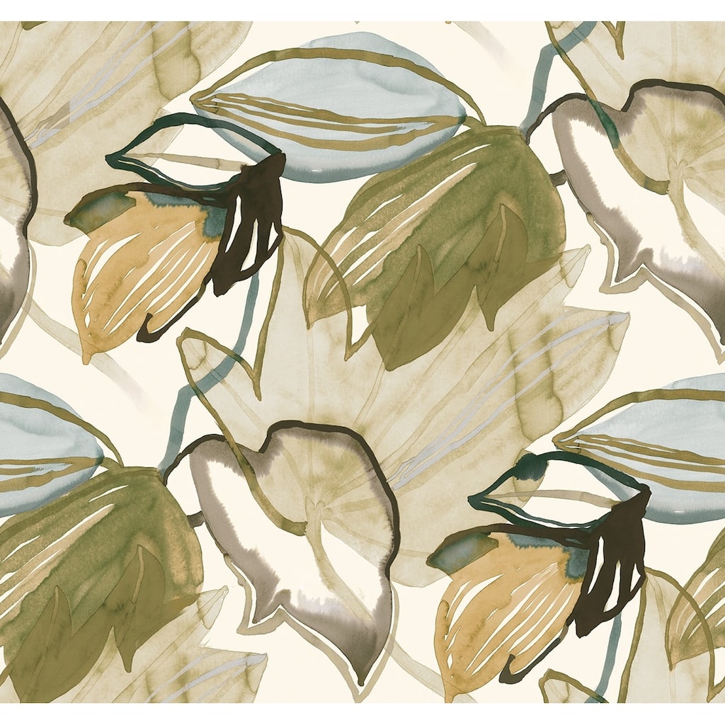Seabrook Designs Brooks Watercolor Floral Unpasted Wallpaper