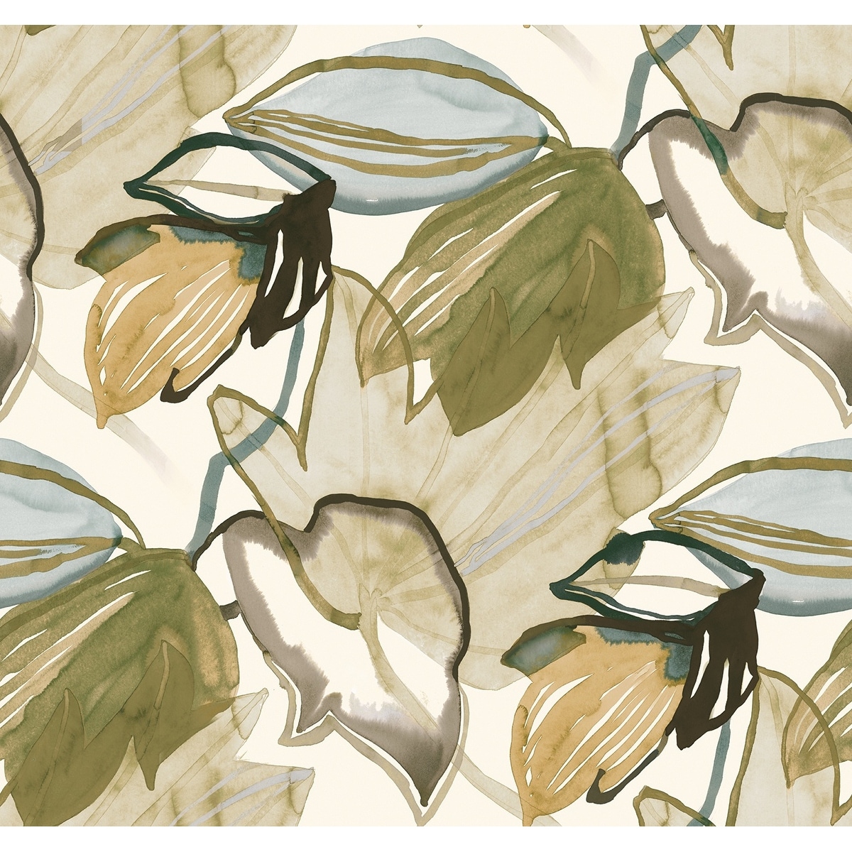 Seabrook Designs Brooks Watercolor Floral Unpasted Wallpaper