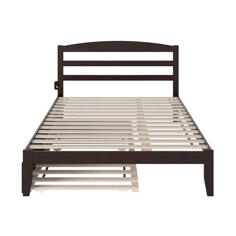 Warren Solid Wood Platform Bed with Twin XL Trundle