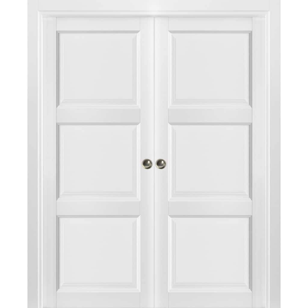 Sliding French Double Pocket Doors / Lucia 2661 White