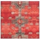 preview thumbnail 17 of 15, SAFAVIEH Tucson Bhagvati Transitional Machine Washable Rug 4' Square - Rust/Green - Square