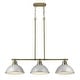 preview thumbnail 6 of 7, Golden Lighting 3602-3LP AB Duncan 3 Light 40" Wide Linear Pendant