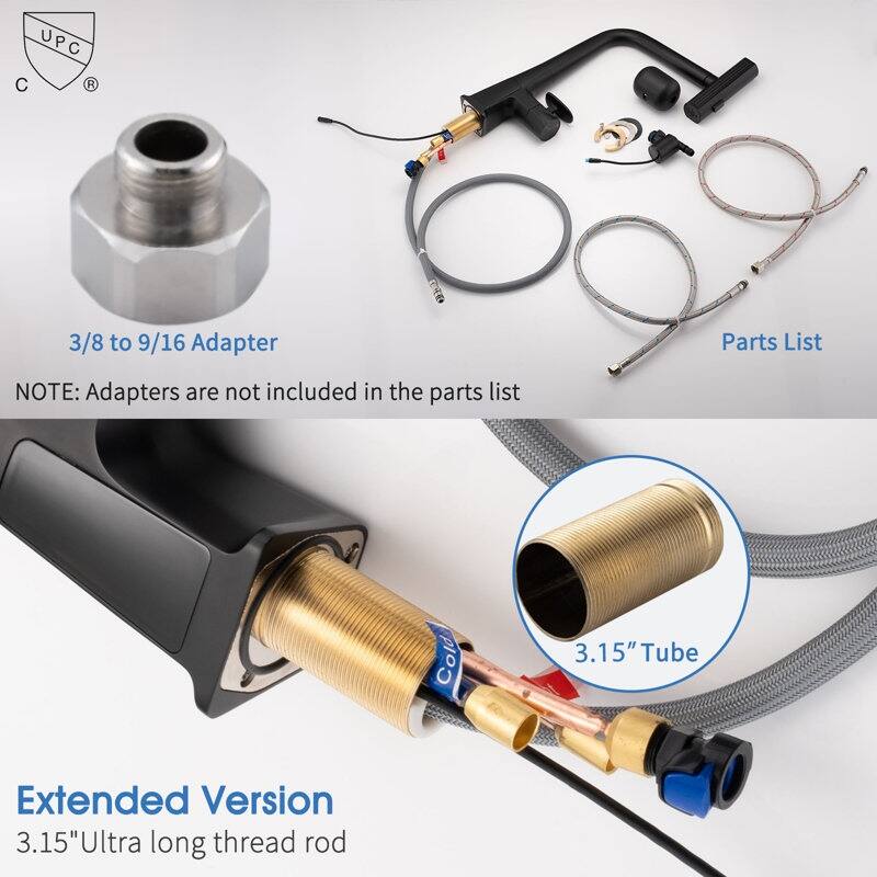 Matte Black Smart Temp 3 Mode Faucet with Pull Down Sprayer​