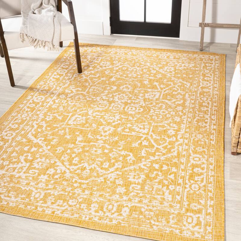 JONATHAN Y Medallion Textured Weave Indoor/Outdoor Area Rug