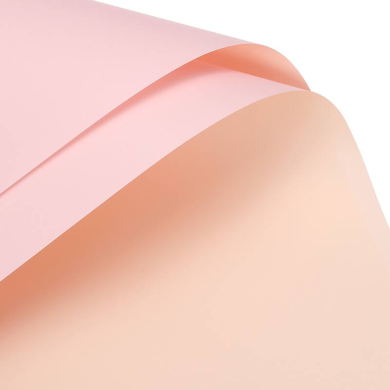 Double Sided Color Flower Wrapping Paper Pink 22.8"x22.8" Waterproof 20Pcs