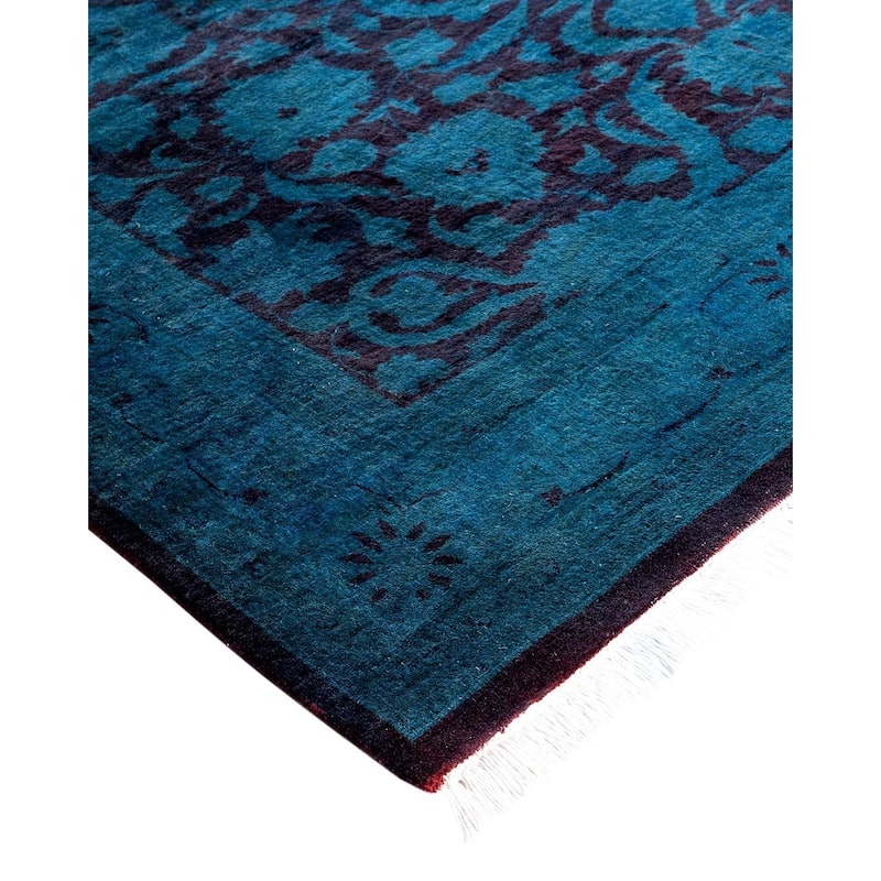 Fine Vibrance One-of-a-Kind Hand-Knotted Area Rug - Blue, 4' 2" x 6' 2" - 4' 2" x 6' 2"