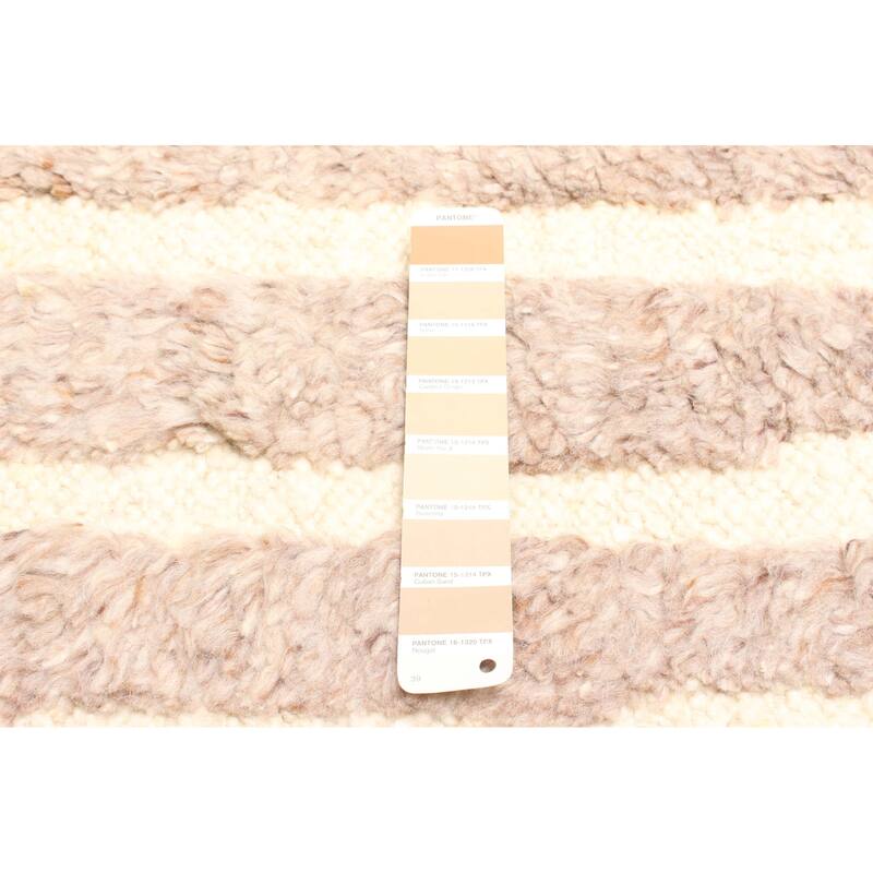 ECARPETGALLERY Braid weave Sienna Tan Wool Rug - 5'3 x 7'9