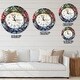 preview thumbnail 4 of 8, Designart 'Christmas Atmosphere' Oversized Rustic Wall CLock
