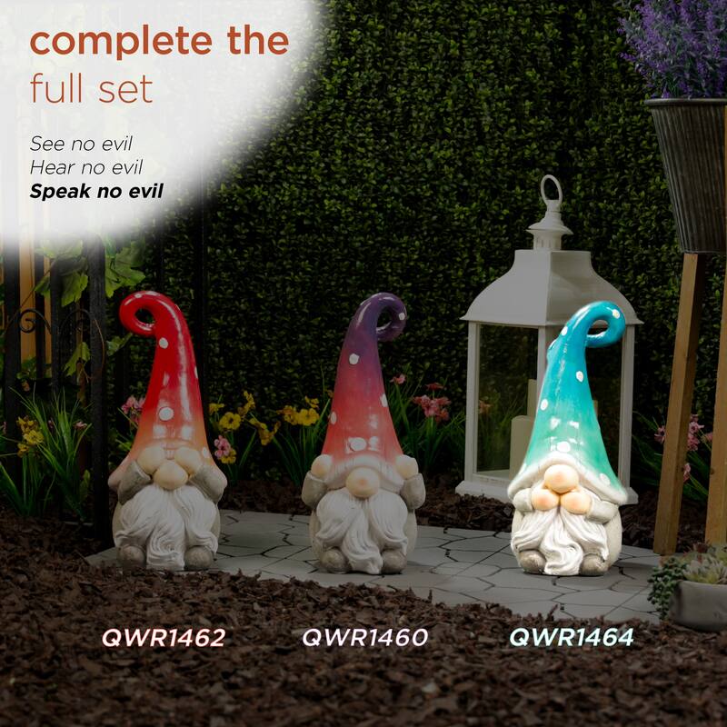 Gnome Covering Mouth with Turquoise Ombre Hat