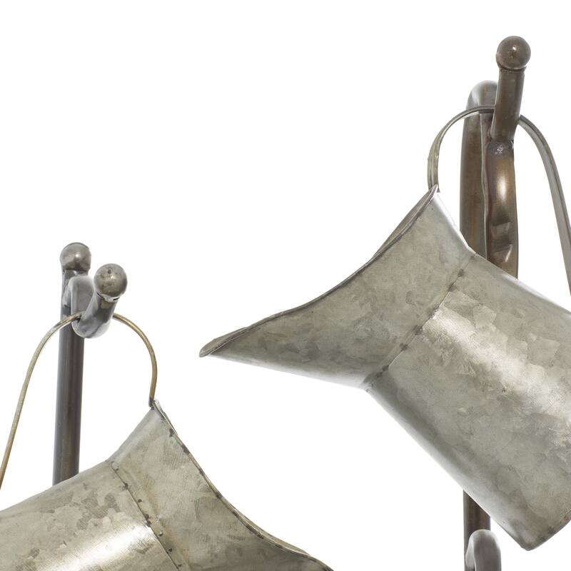 Metal Fountain with Watering Cans - Gray - Roche River Decor