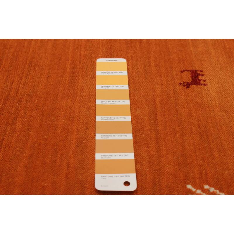 Kashkuli Gabbeh Burnt Orange Rug 2'0" x 5'9" - 2'0 x 5'9