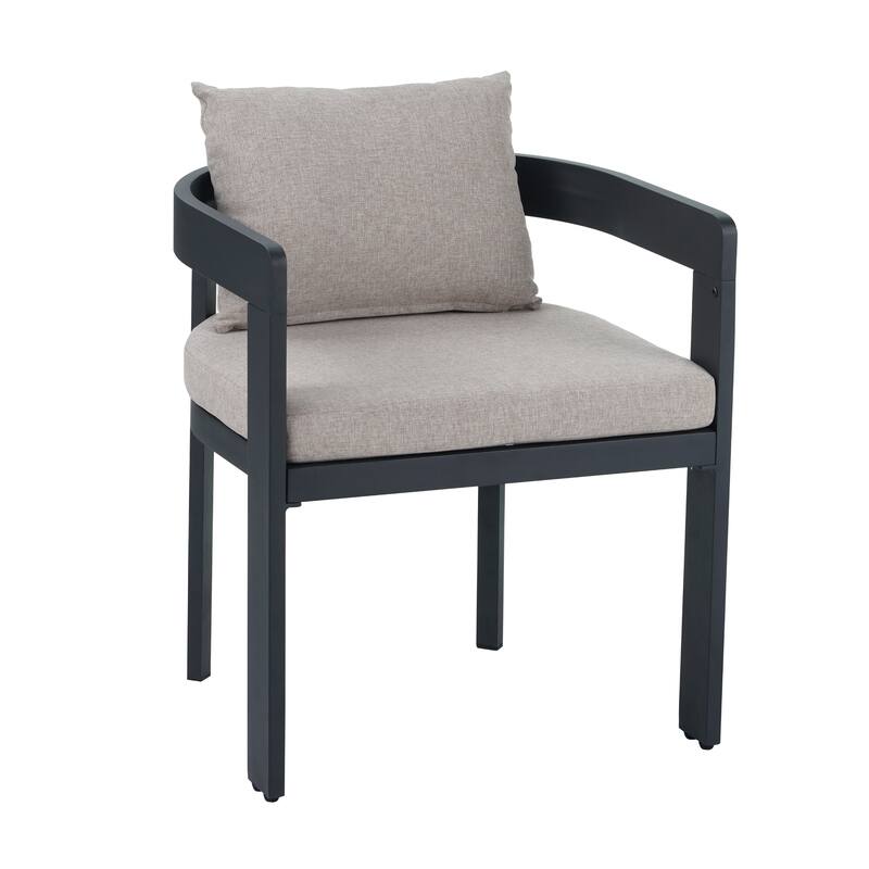 Christopher Knight Home Elko Aluminum Dining Chair with Cushion Set of 2