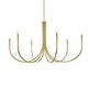preview thumbnail 1 of 9, Elegant Lighting LD722D55 Layne 6 Light 55" Wide Taper Candle Style Brass