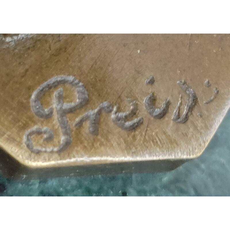 Little Girl Dancer Doing A Curtsy - Bronze Sculpture W/ Resin Arms Head Handmade Art