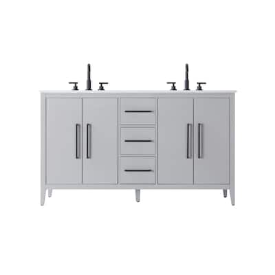 Elegant Lighting VF29360D Millie 60" Free Standing Double Basin Vanity