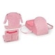 preview thumbnail 5 of 5, Badger Basket First Class 5-Piece Doll Travel Set - Pink/Stars