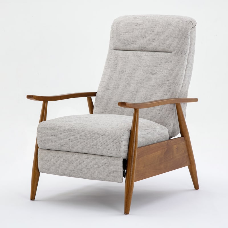 Taylor Wood Arm Push Back Recliner in Performance Fabric by Greyson Living