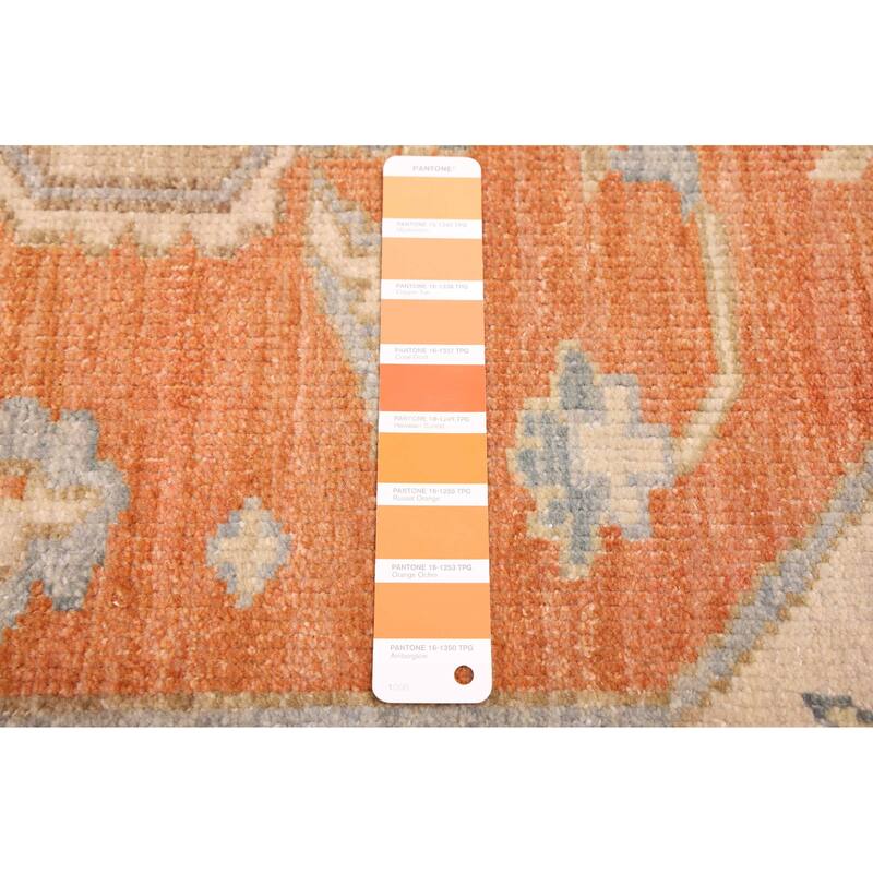 ECARPETGALLERY Hand-knotted Jules Sultane Burnt Orange Wool Rug - 8'0 x 9'10