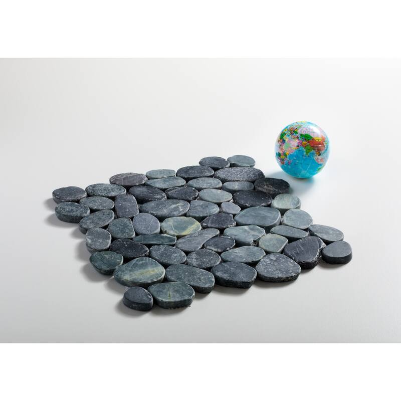 Sliced Pebble 11 in. x 11 in. Mesh-Mounted Mosaic Wall and Floor Tile