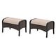 preview thumbnail 21 of 133, MAISON ARTS 4 Pieces Rattan Wicker Patio Furniture Set with Swivel Chairs and Coffee Table for Outdoor Spaces