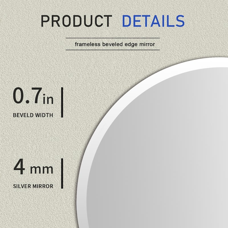 KOHROS Round Wall Mounted Bathroom Mirror