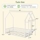 preview thumbnail 4 of 7, White Twin House Montessori Floor Bed Frame with Storage Shelf and Detachable Clothes Hanger