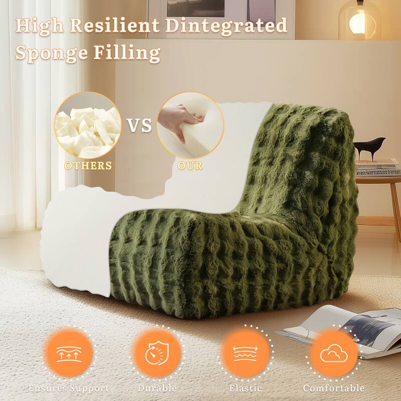 XIZZI Bean Bag Chair for Living Room Soft Plush Lounge Seating