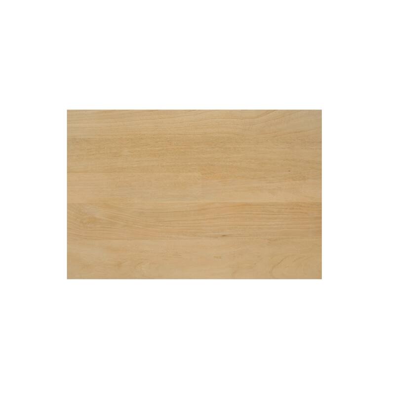 NADAAL STUDIOS Talric Sideboard, Hand-Carved Dimensional Front in Solid Mango Wood with Push-to-Open Doors, Natural