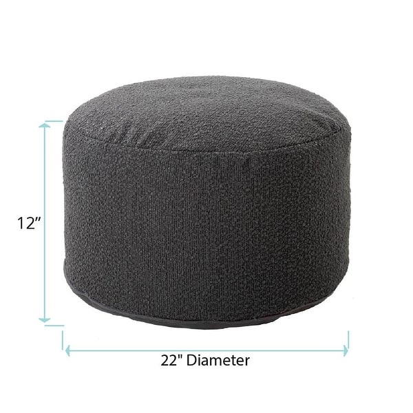 Allan Andrews Foot Pouf Barbet Charcoal