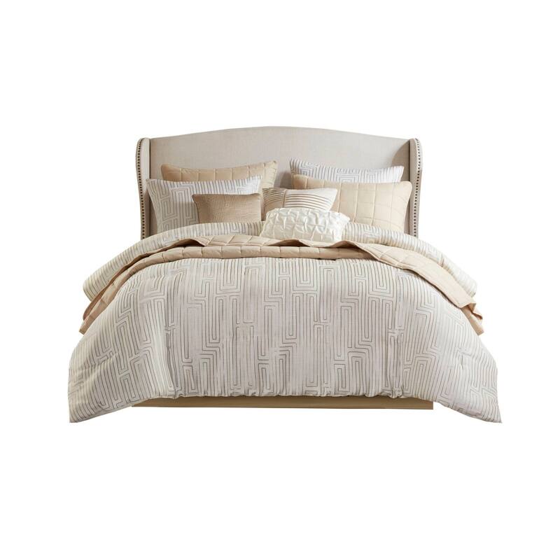 GDF Studio - Averleigh 10-Piece Queen Luxury Jacquard Comforter Set