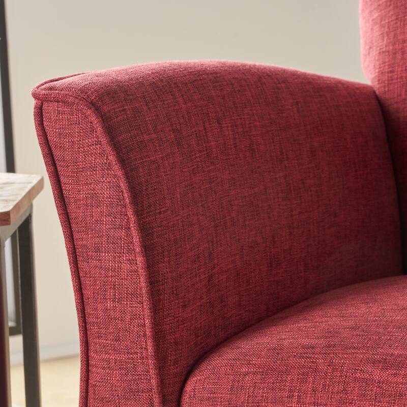 Red Fabric Armchair 28x30x34 inches