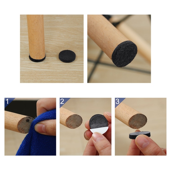 24pcs Furniture Felt Pads Round 1 3 8