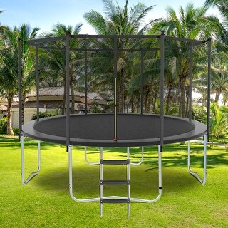 14 Foot Trampoline with Net Outdoor Heavy Duty Jumping Mat and Spring Cover Padding for Kids