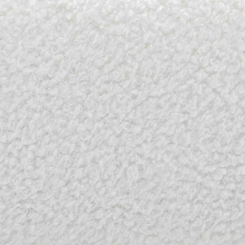 SEYNAR Modern Armless Faux Sherpa Accent Chair with Metal Legs Set of 2