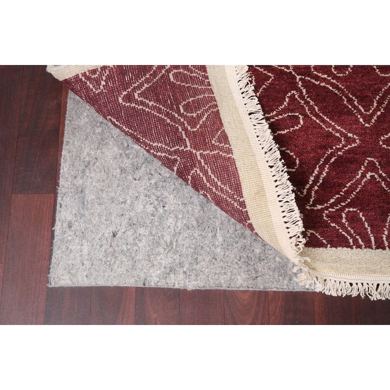 Red Art & Craft Oriental Living Room Area Rug Hand-knotted Wool Carpet - 7'11" x 9'10"