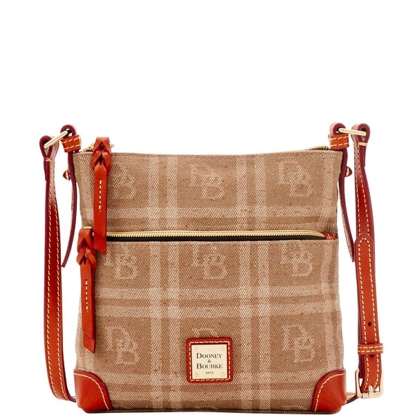 Shop Dooney Bourke Db Plaid Jacquard Letter Carrier Introduced By Dooney Bourke At 168 In Jul 2016 Tan Overstock 13294840