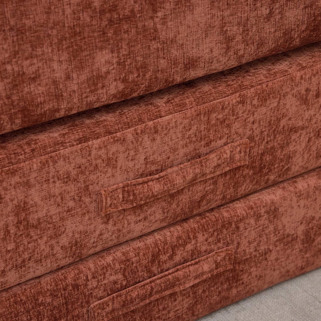 Comfy Convertible Folding Mattress Couch, Floor Sofa Bed, Chenille Floor Sofa with Armrest, Floor Sofa Lounge Couch for Bedroom