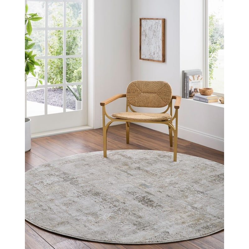 Livabliss Brunswick Rustic Area Rug - 2'7" x 10' - Grey/Brown