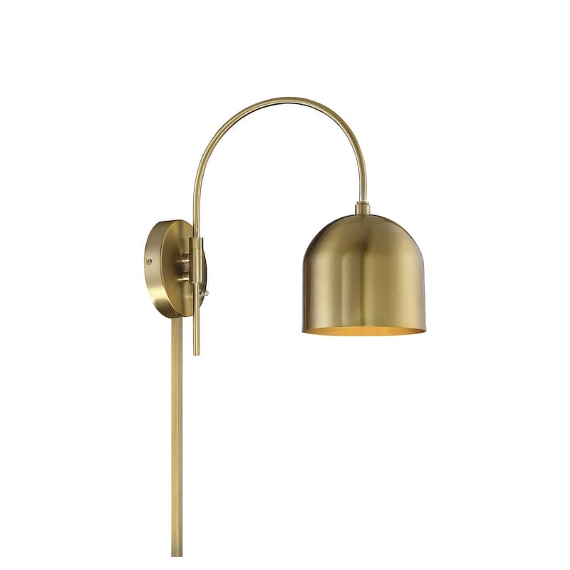 Bellevue Single Light 13" Tall Wall Sconce - Natural Brass