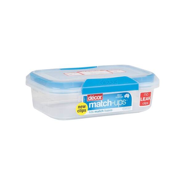 Shop Decor 231800 006 Match Ups Food Storage Container Blue Clear