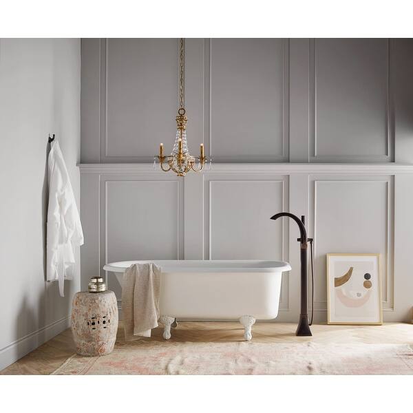 Shop Moen 695 Voss Floor Mounted Tub Filler With Riser And Built