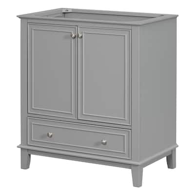 30" Bathroom Floor Storage Cabinet, Bathroom Vanity With Doors, Drawers, Adjustable Shelf Bathroom Cabinet