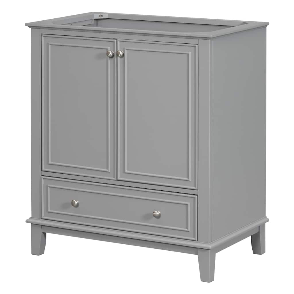 30" Bathroom Floor Storage Cabinet, Bathroom Vanity With Doors, Drawers, Adjustable Shelf Bathroom Cabinet