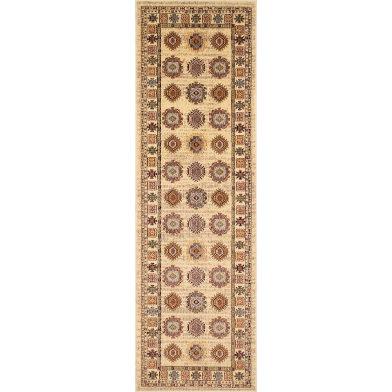 Noori Rug Karabag Lavon Rug - 2'7" x 8'0" Runner - Gold/Beige