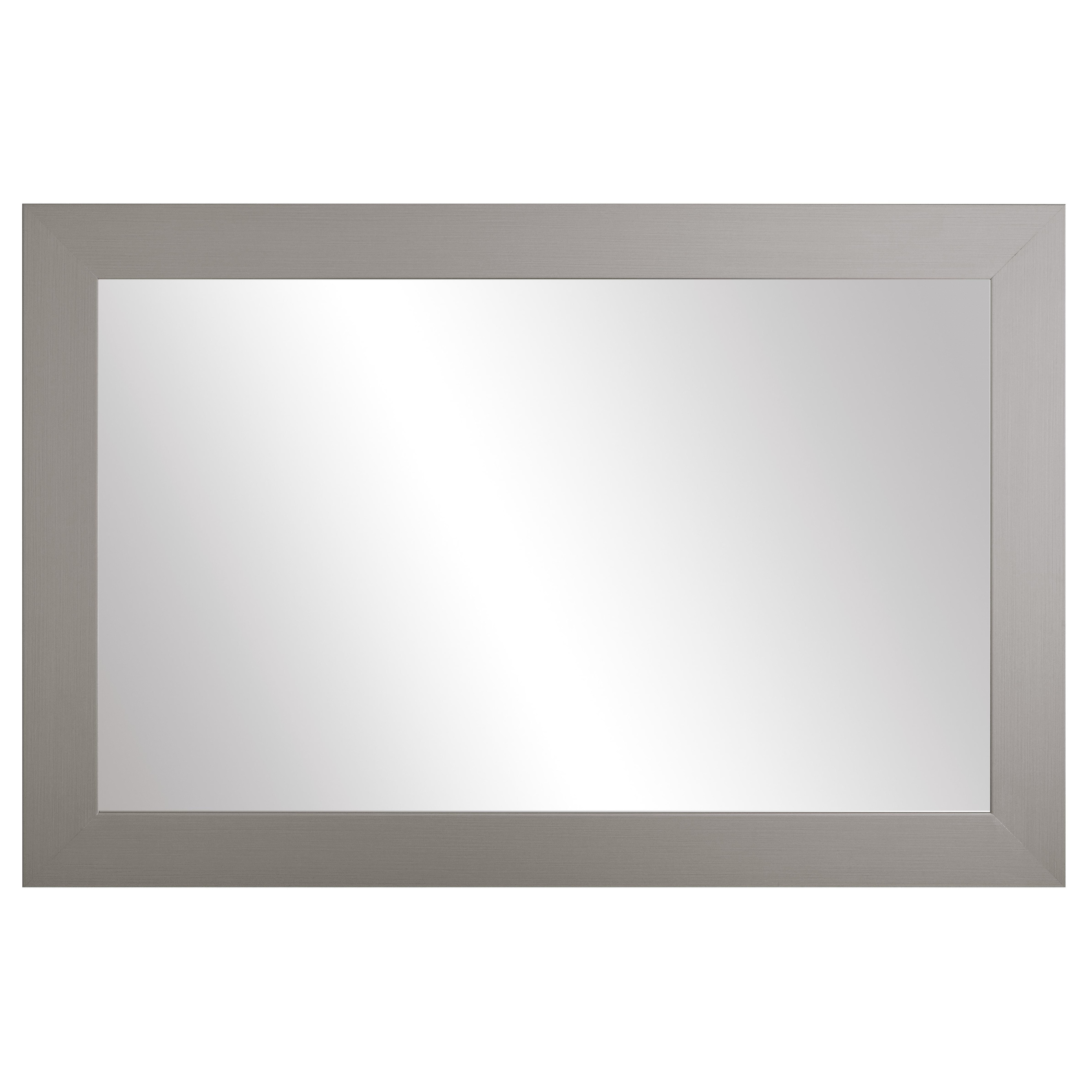 как выглядит Satin Nickel Framed Vanity Mirror фото